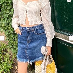 Free People Jean Skirt